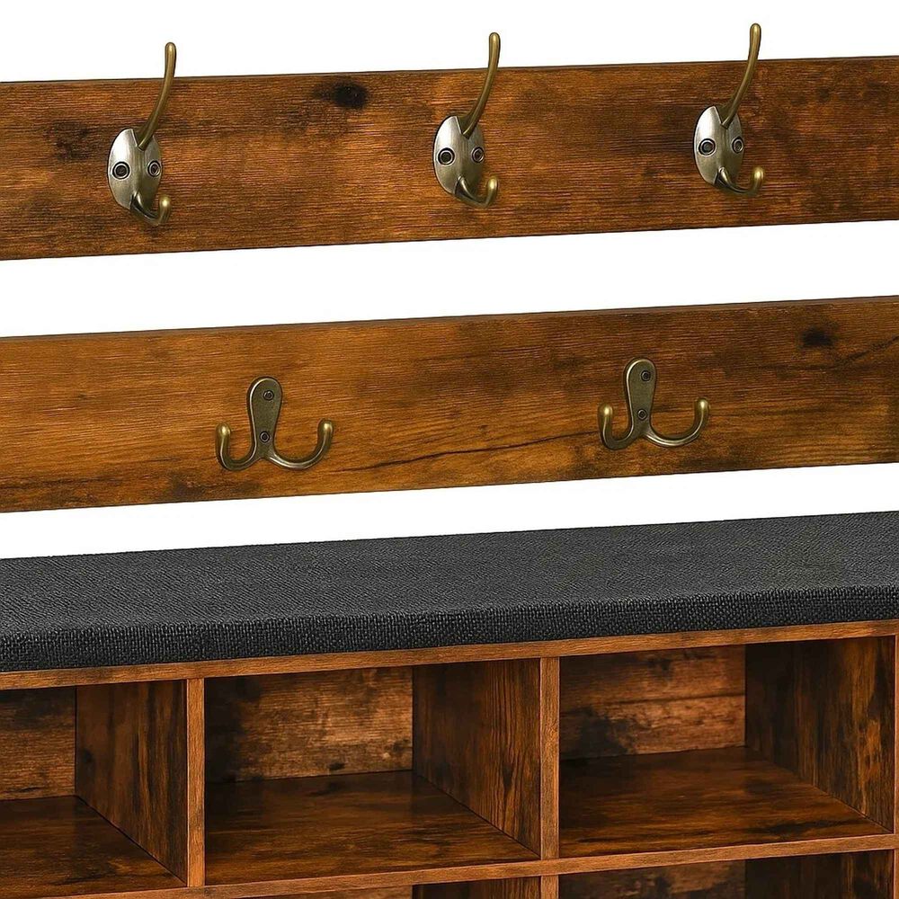 Banco Organizador Con Zapatero Y Percheros R&uacute;sticos image number 5.0