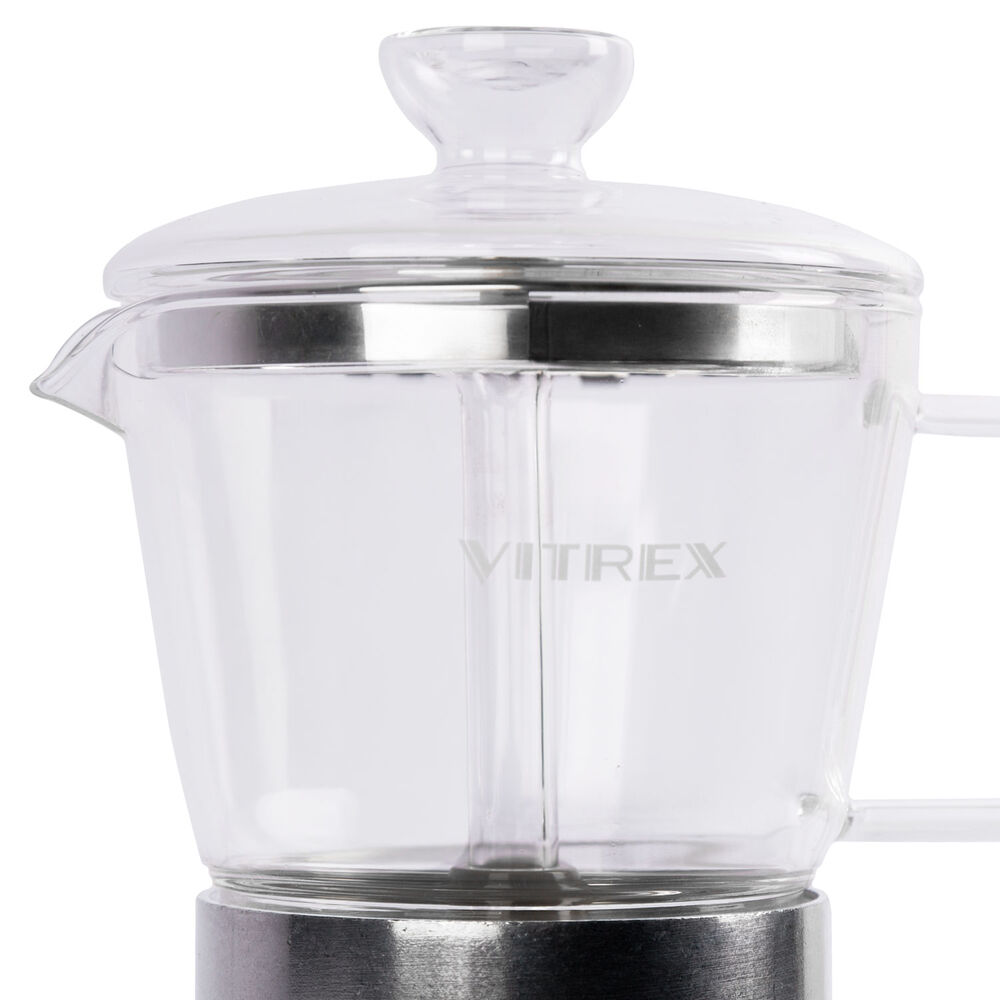 Cafetera Italiana Aluminio Vitrex Crystal 9 Tazas image number 1.0