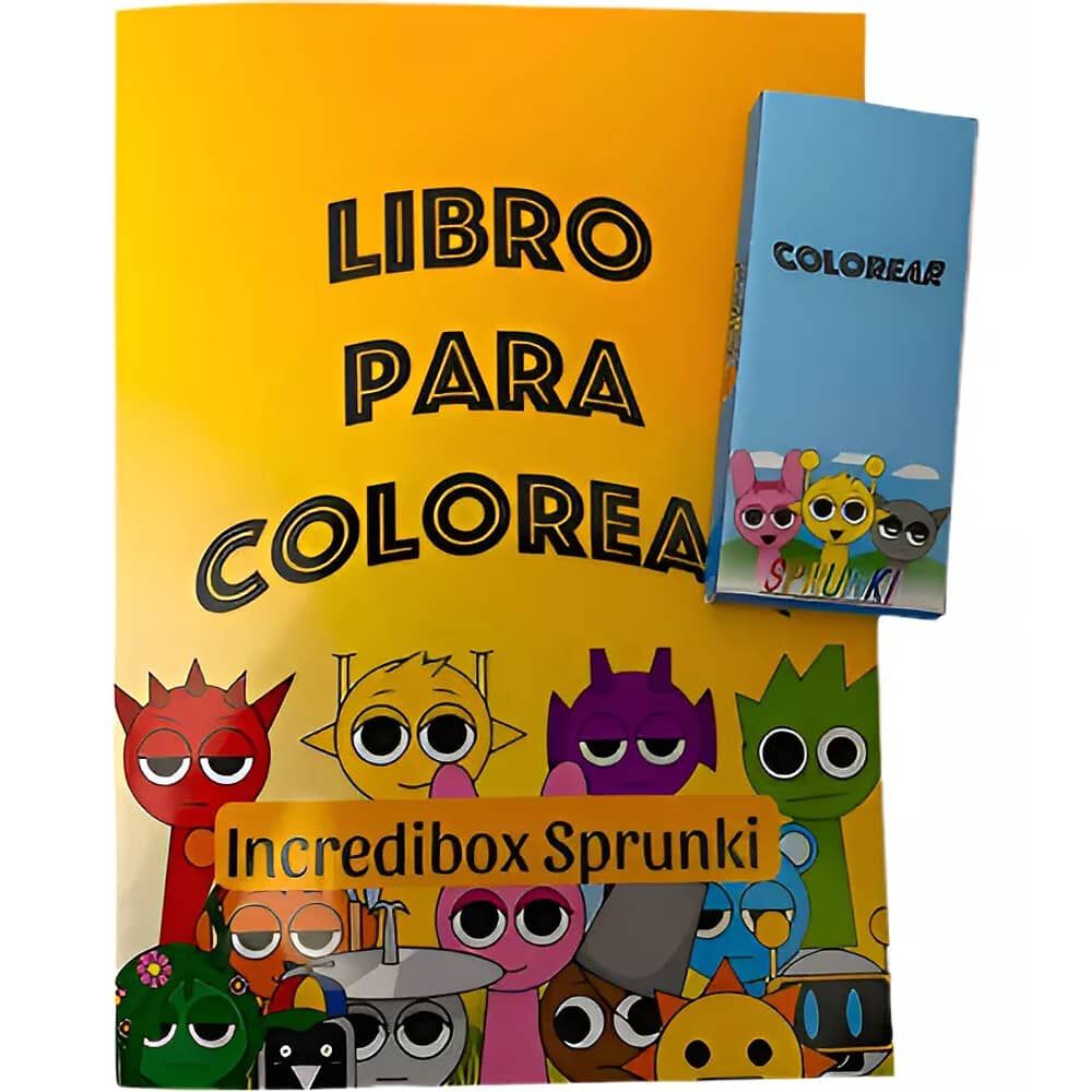 Libro Para Colorear Sprunki Incredibox+ Lapices De Colores image number 0.0