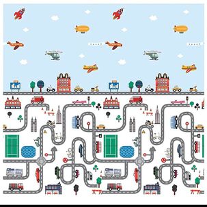 Alfombra Reversible 2 X 1.8 M Antigolpe Plegable Para Bebés