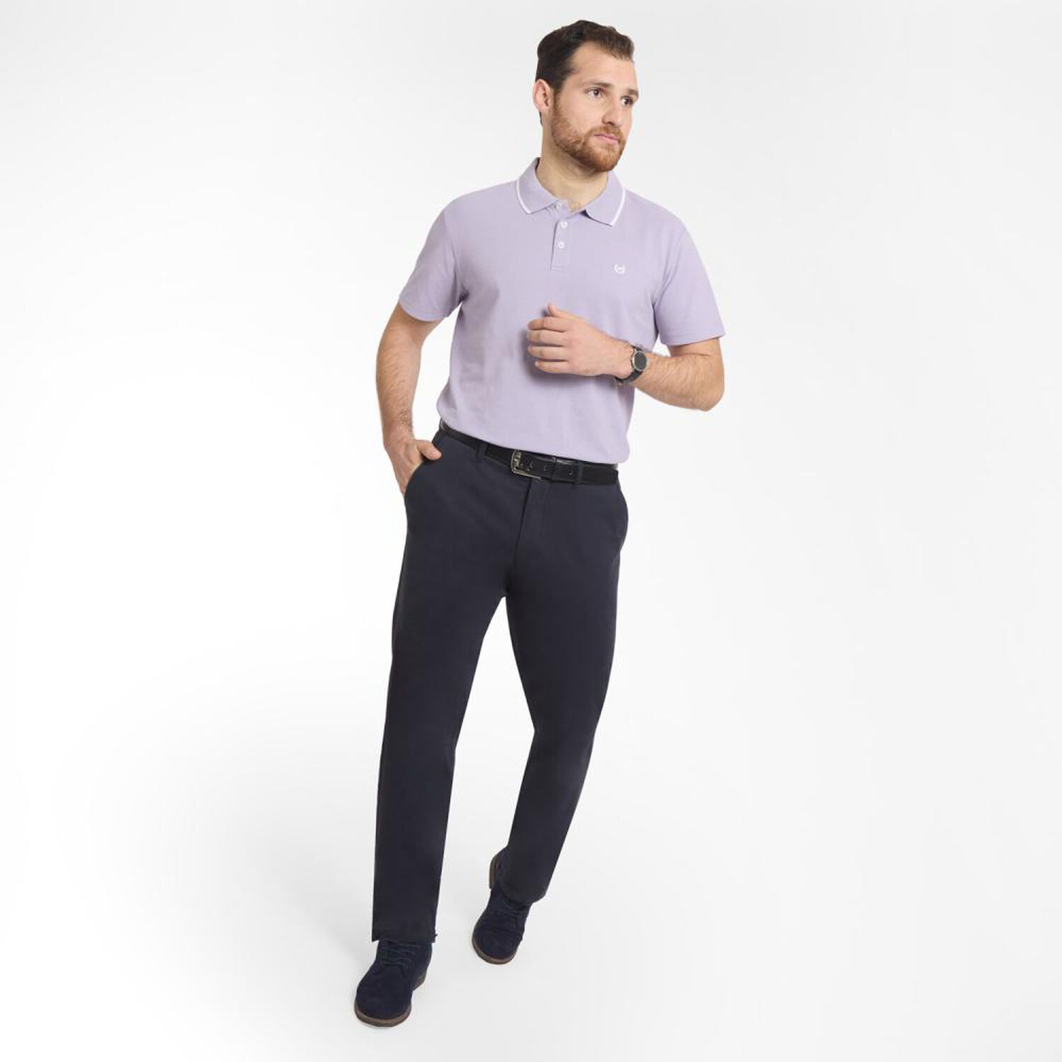 Pantal&oacute;n Liso Tiro Medio Regular Hombre Peroe image number 1.0