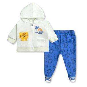 Set 2 Piezas Conjunto Buzo Poleron Bébe Niño 100% Algodon Funny Cats