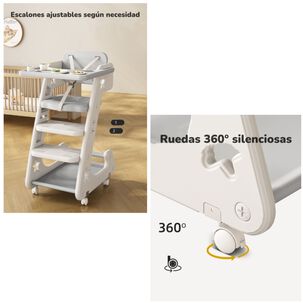 Silla De Comer Multifuncional Growth Gris Lubabycas
