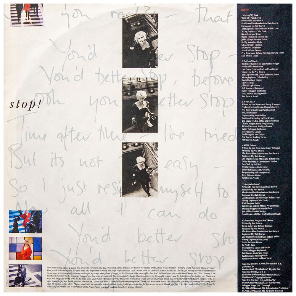 Sam Brown - Stop! | Vinilo Usado image number 3.0