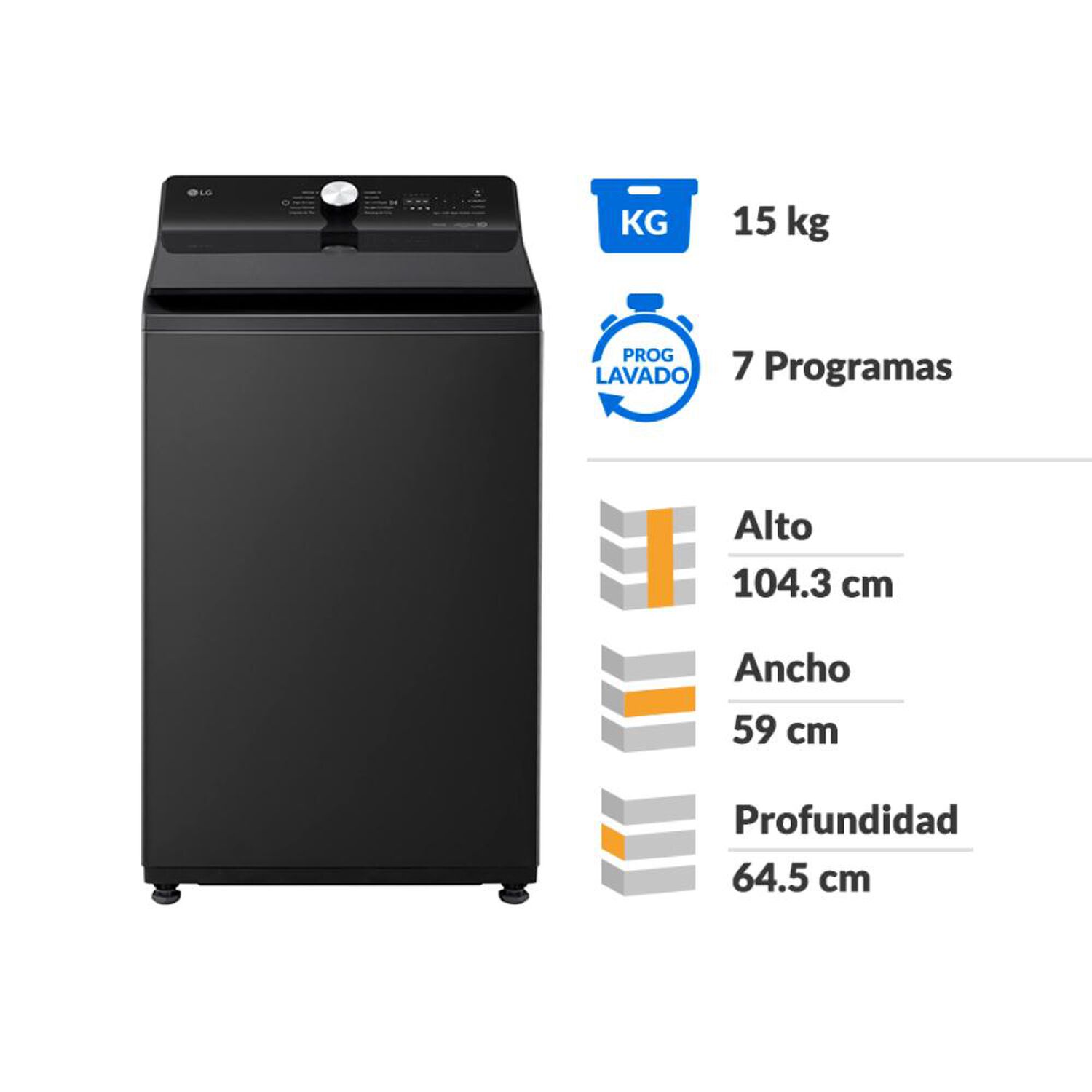 Lavadora Lg Wt15obtx6.dnbpecl / 15 Kilos image number 1.0