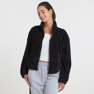 Polerón Sherpa Estampado Cuello Alto Mujer Freedom