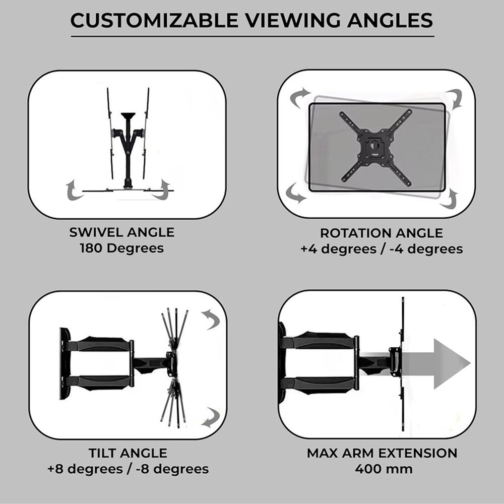 Soporte Universal De Pared Para Tv 32 A 60" Inclinable image number 4.0