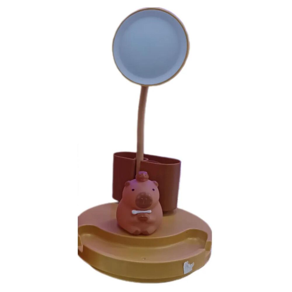 Mini Lampara Y Organizador De Escritorio Usb Capibara image number 0.0