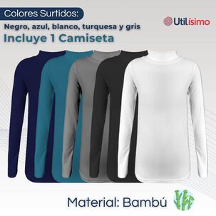 Camiseta Polera Beatle Bamb&uacute; Manga Larga Ni&ntilde;o Primera Capa Surtido