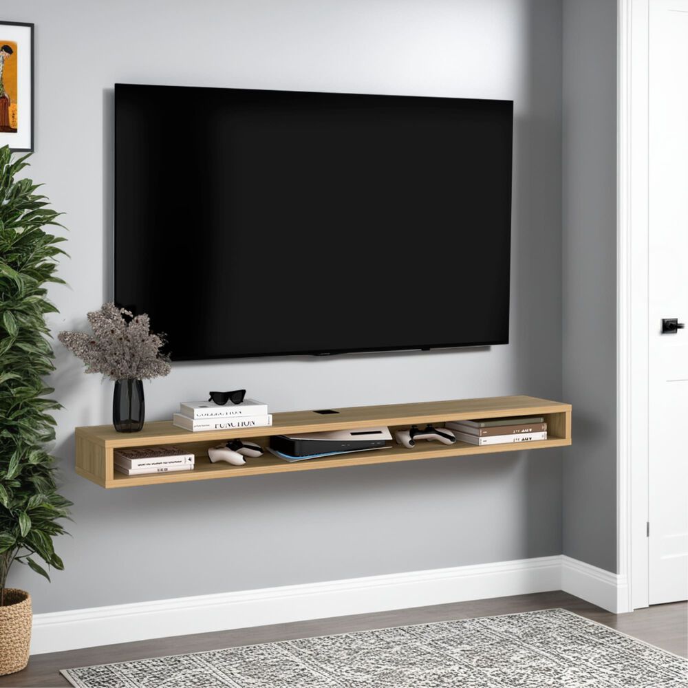 Repisa De Tv 75" Flotante 80x15x29,6 Cm image number 4.0