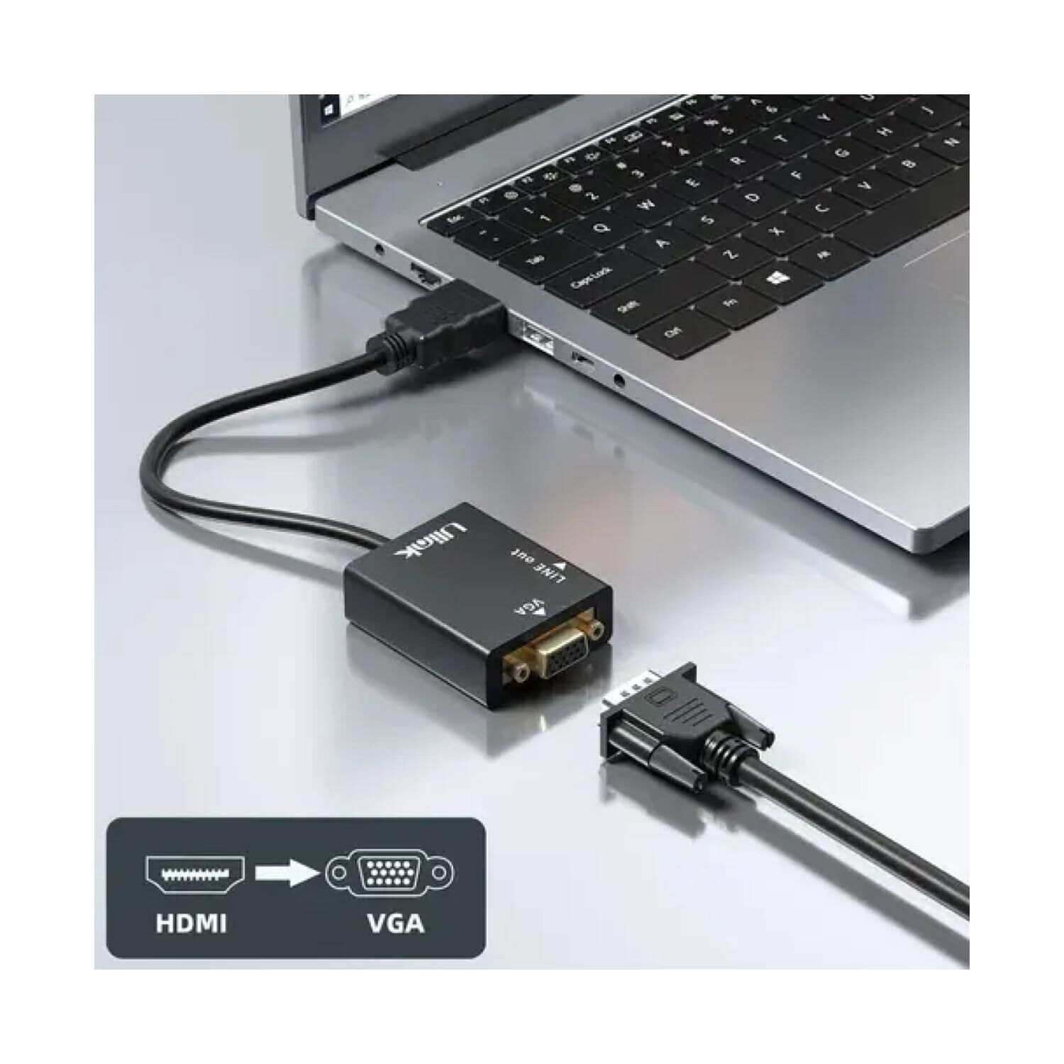 Adaptador De Video Hdmi A Vga Negro Ulink image number 1.0