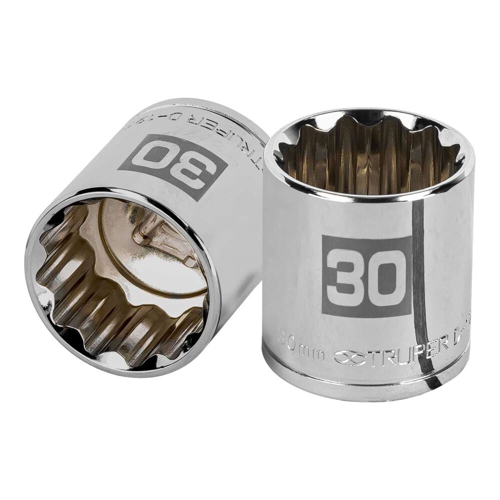 Dado Poligonal Milimetrico Cuadrante 1/2" 30mm - Truper image number 0.0