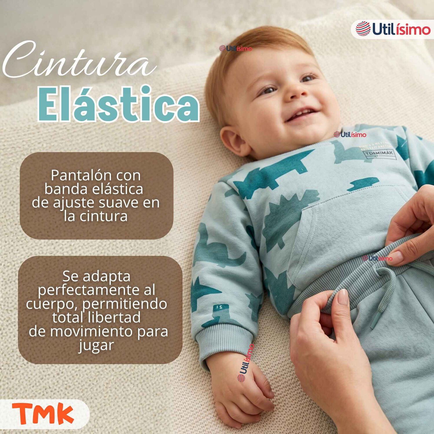 Conjunto Buzo Poler&oacute;n 2 Piezas Beb&eacute; Ni&ntilde;o Estampado Dinosaur image number 6.0