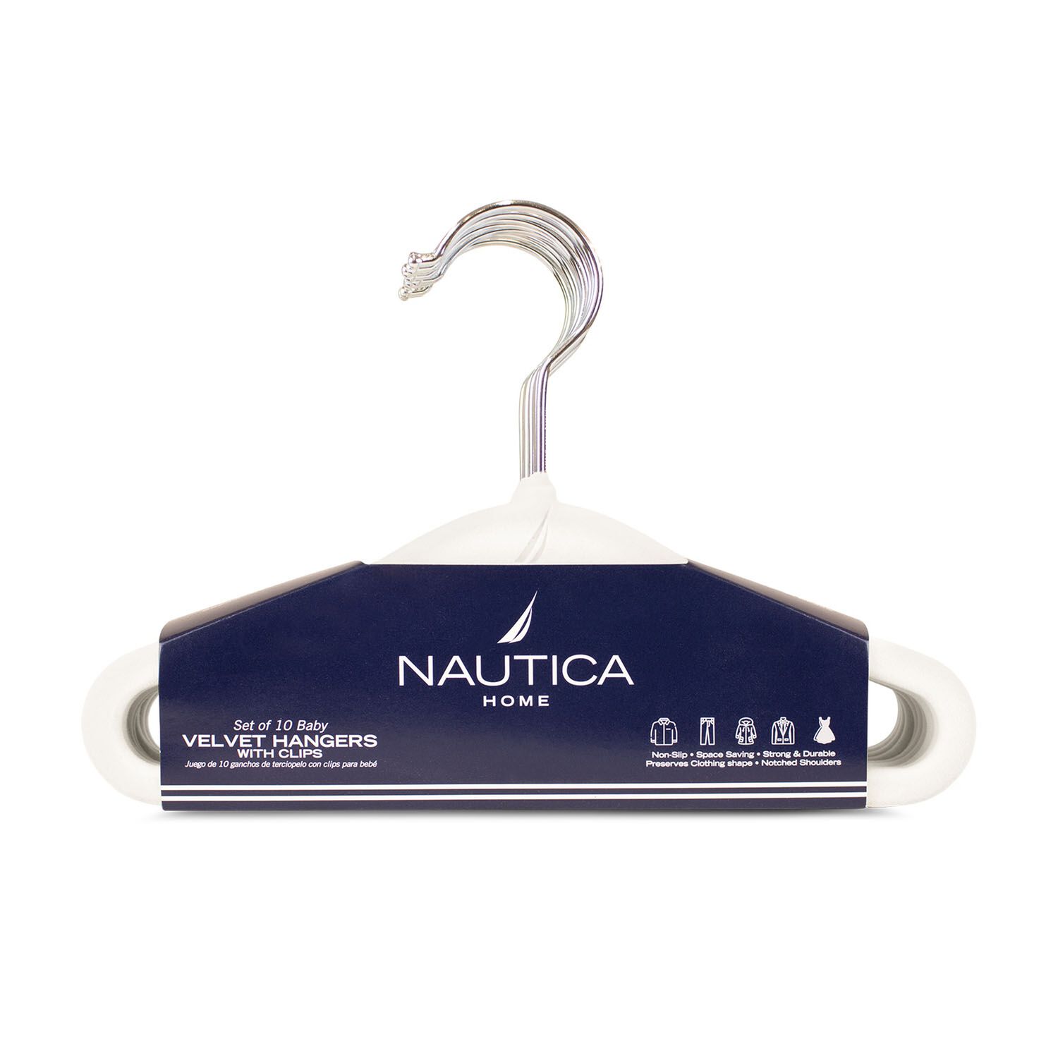 Set 10 Colgadores De Ropa Nautica Home Blanco Para Beb&eacute; image number 4.0