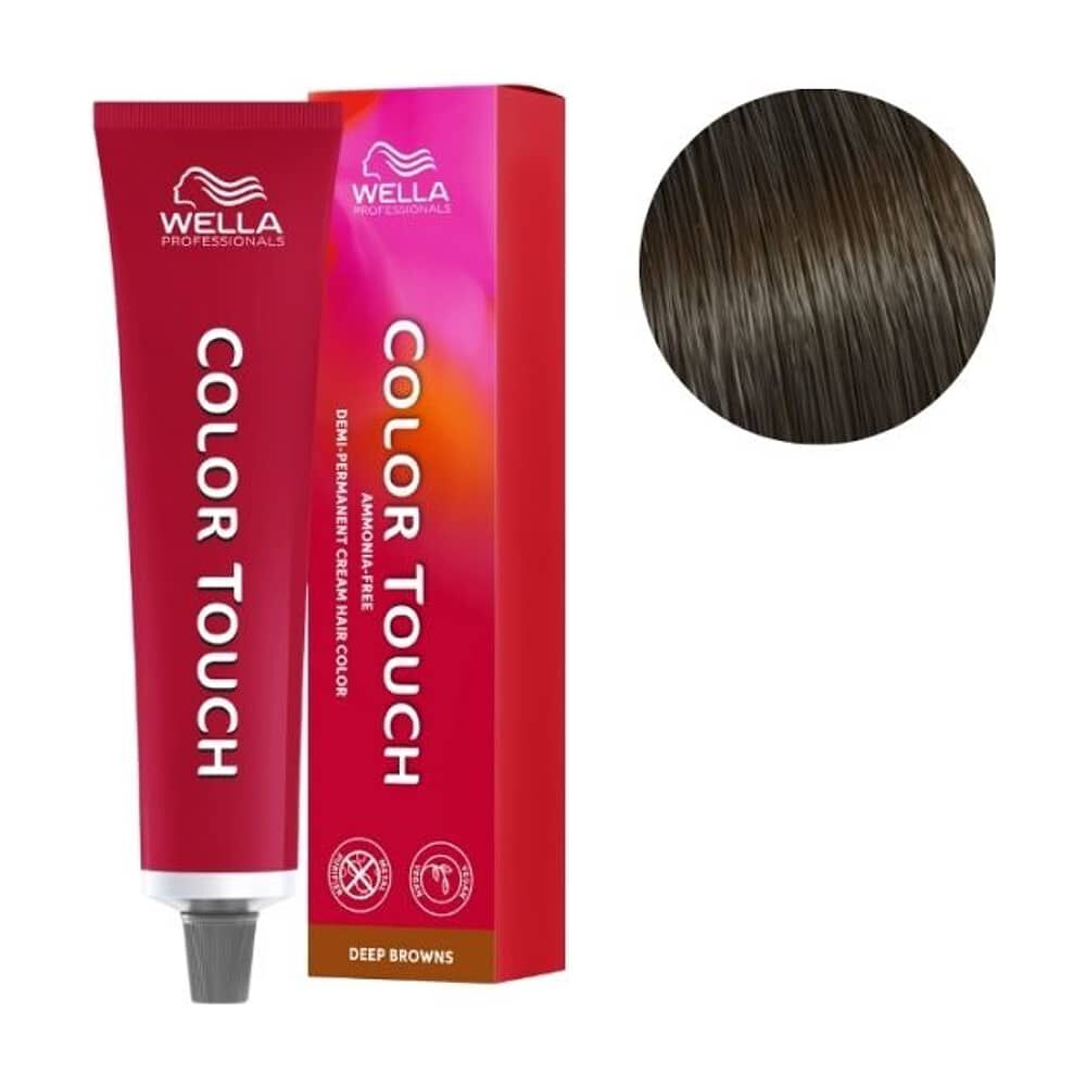 Tinte Para Cabello Wella Color Touch 5/71 Casta&ntilde;o Claro Marron Ceniza 60ml image number 3.0
