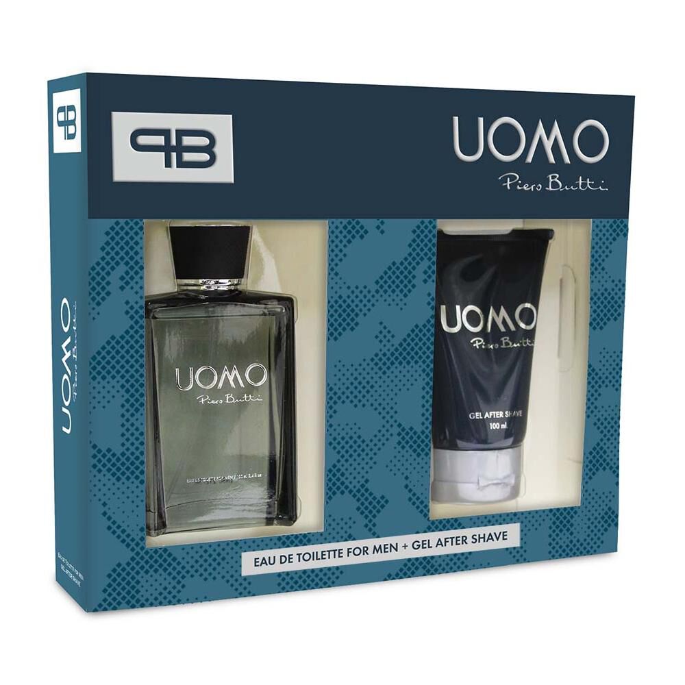 Perfume Hombre Uomo Piero Butti / 100 Ml / Eau De Toilette + Gel After Shave