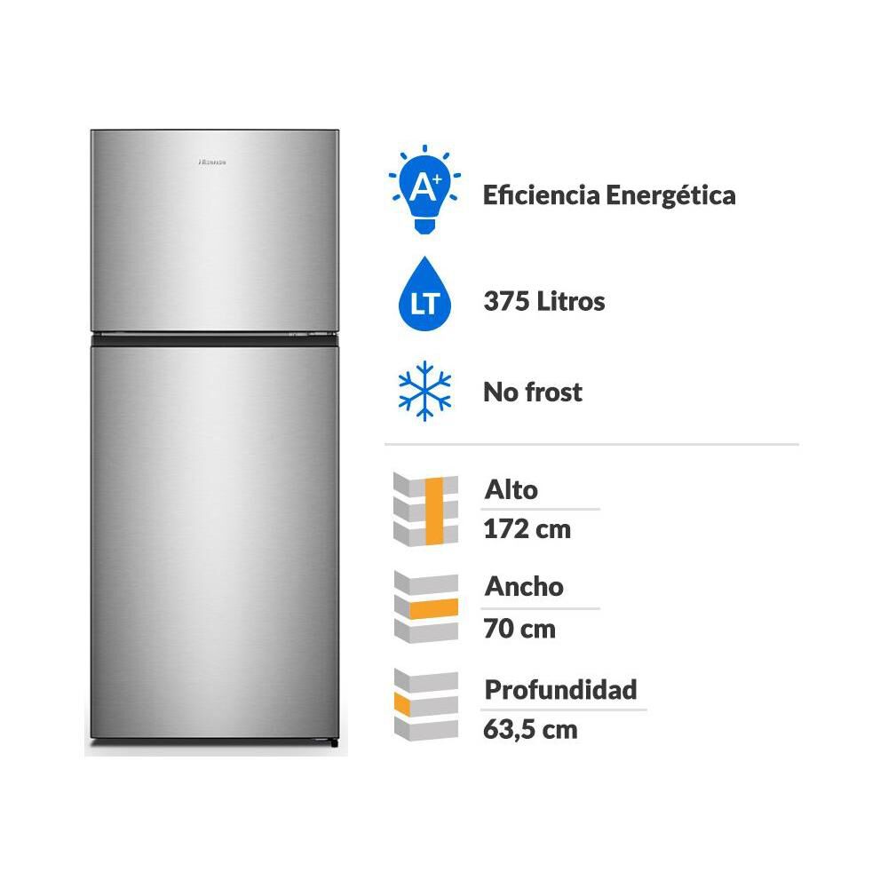 Refrigerador Top Freezer Hisense RD-49WRD / No Frost / 375 Litros / A+ image number 1.0