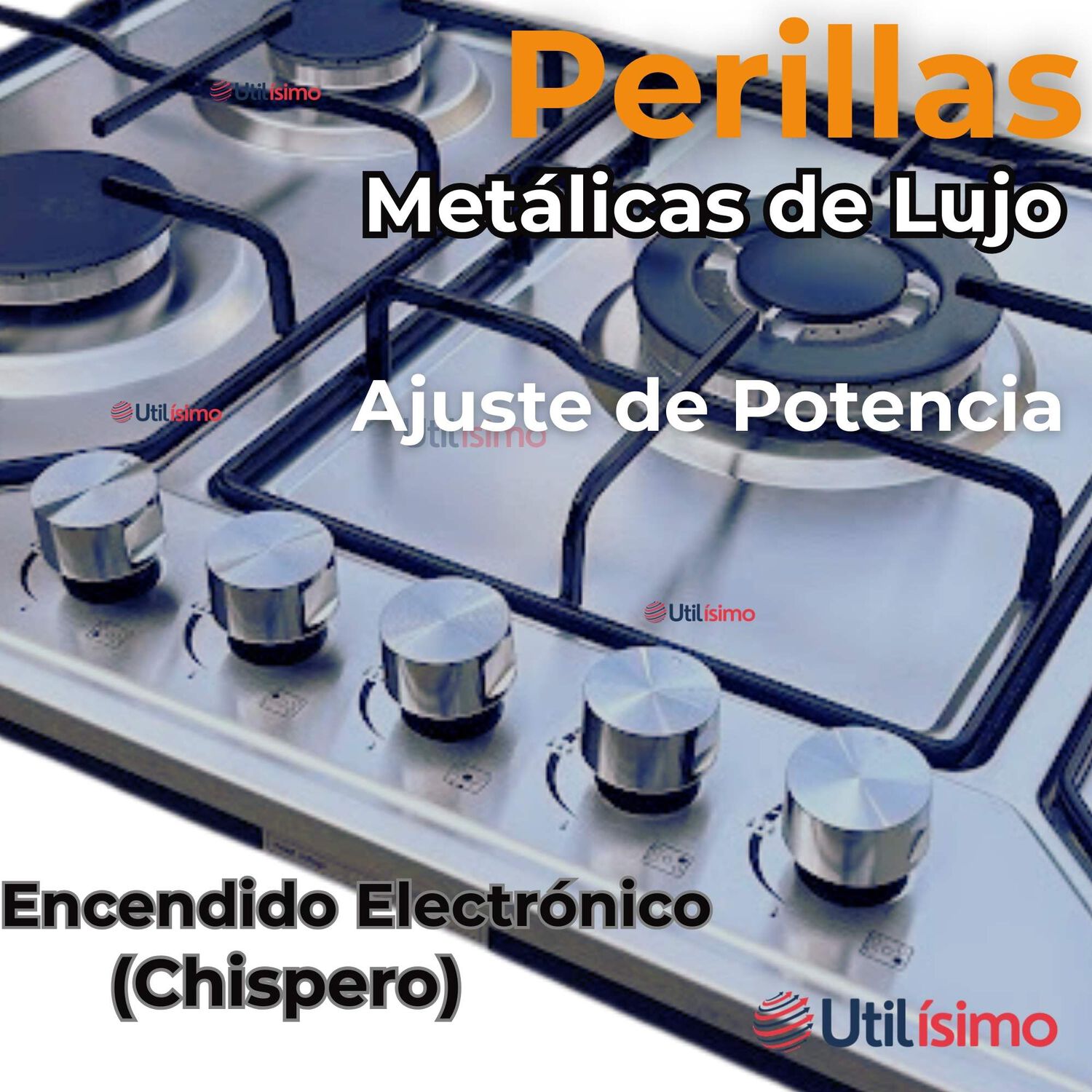 Cocina Encimera Gas Licuado 5 Platos Acero Inoxidable image number 6.0