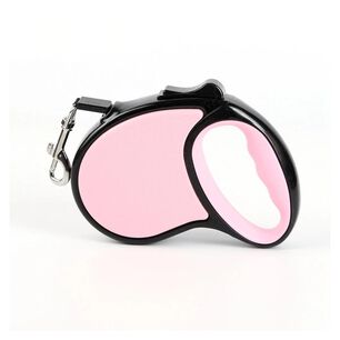 Cuerda Retractil 5m Flexible Paseo De Perro Cachorro Rosado