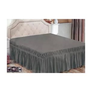 Faldon Liso Cama De 1,5 Plaza
