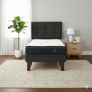 Cama Europea 1 Plaza 190 Plus Respaldo Berna
