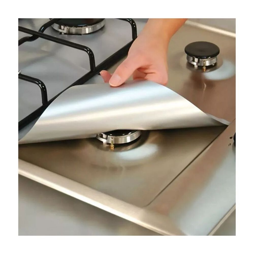 Pack 4 Papel Aluminio Laminas Protector Cocina Estufa Fogón image number 3.0