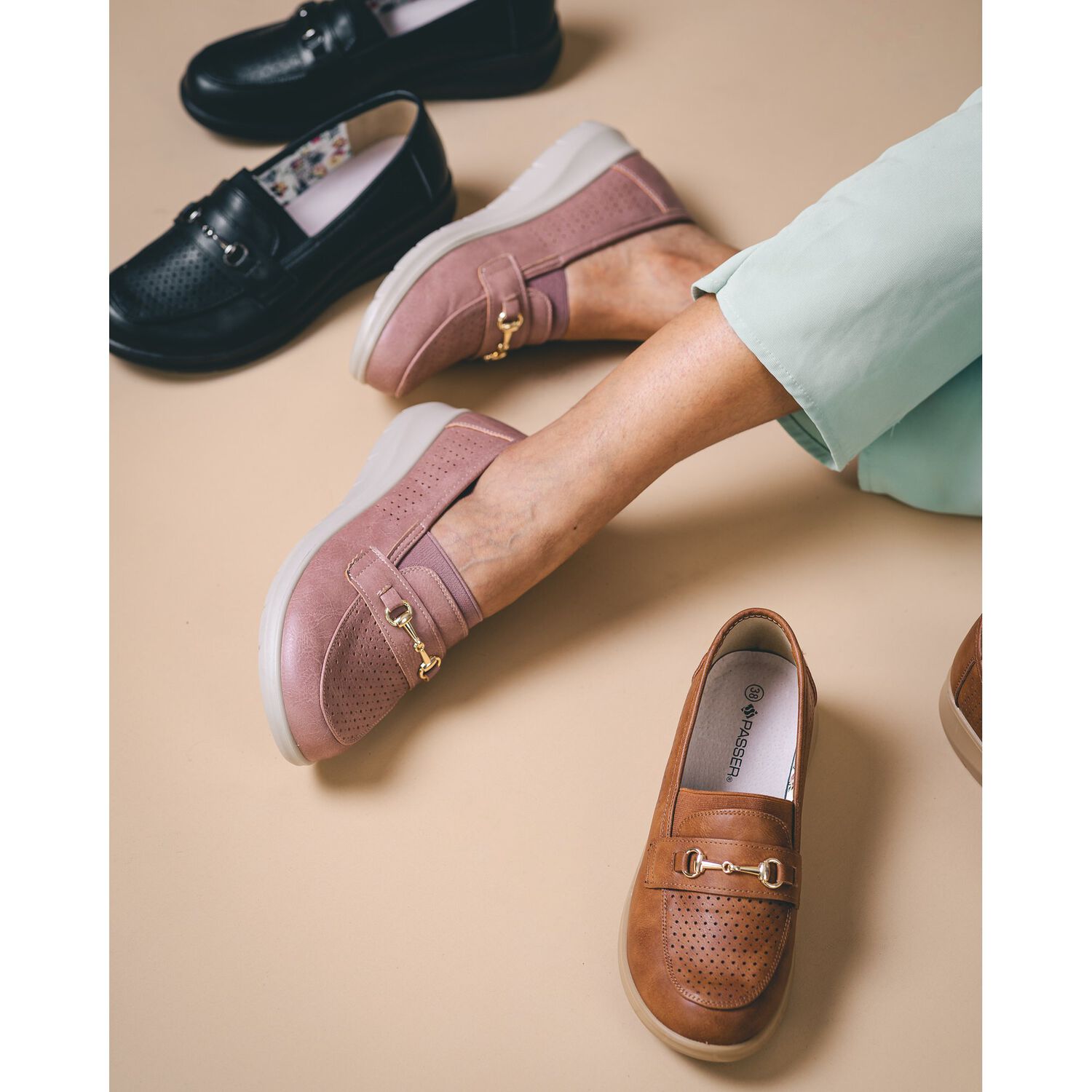Mocasin Sisa Caramelo Passer image number 5.0