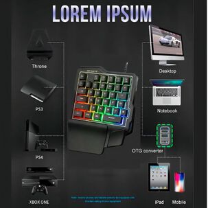 Teclado De Una Mano Rgb Usb