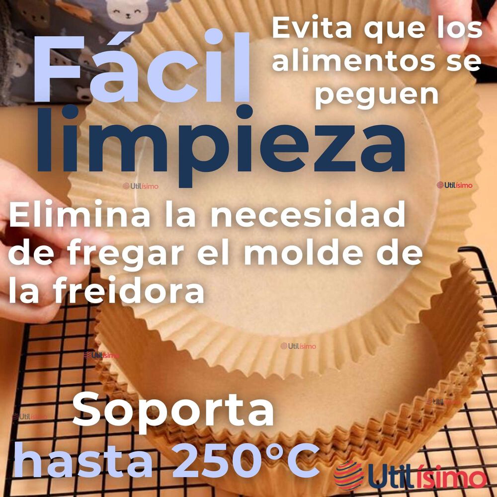Freidora De Aire Premium 5 Litros 1350w+kit De 100 Forros De Papel Desechable image number 9.0