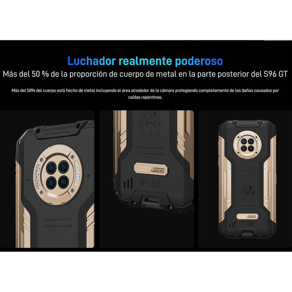 Celular Rugged Doogee S96 Gt Resistente A Golpes, Polvo, Humedad Y Agua / C&aacute;mara Con Visi&oacute;n Nocturna, Graba Videos En 4k image number 6.0