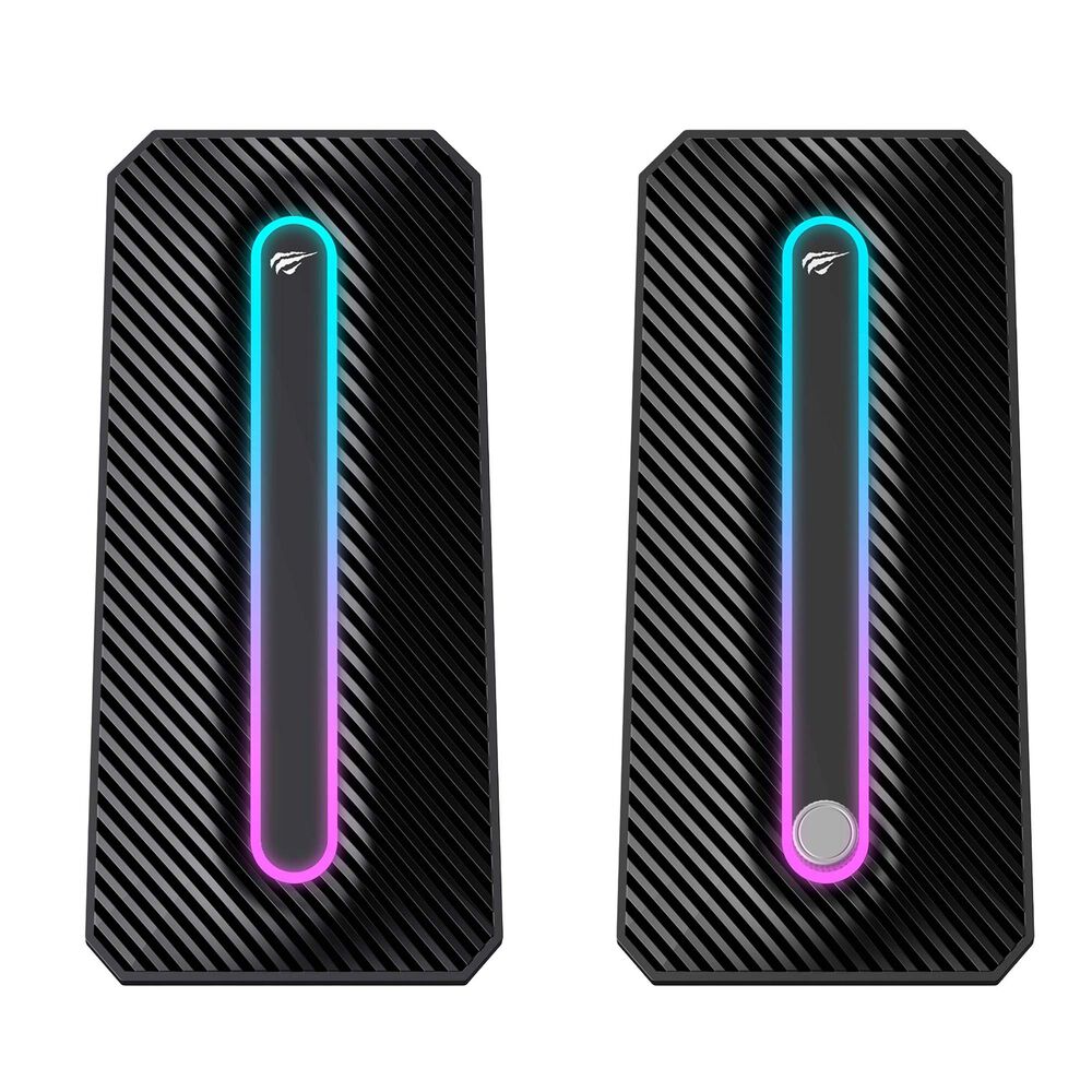 Par De Parlantes Gamer Para Pc Rgb 10w Sk216 Negros Havit image number 1.0