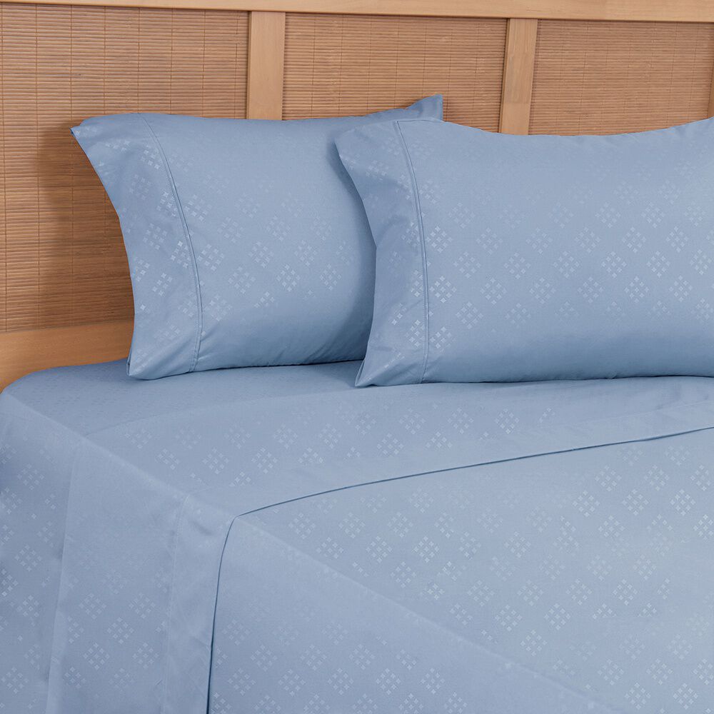Sabana Estampada Plumetti Embossed 2 P Azul image number 0.0