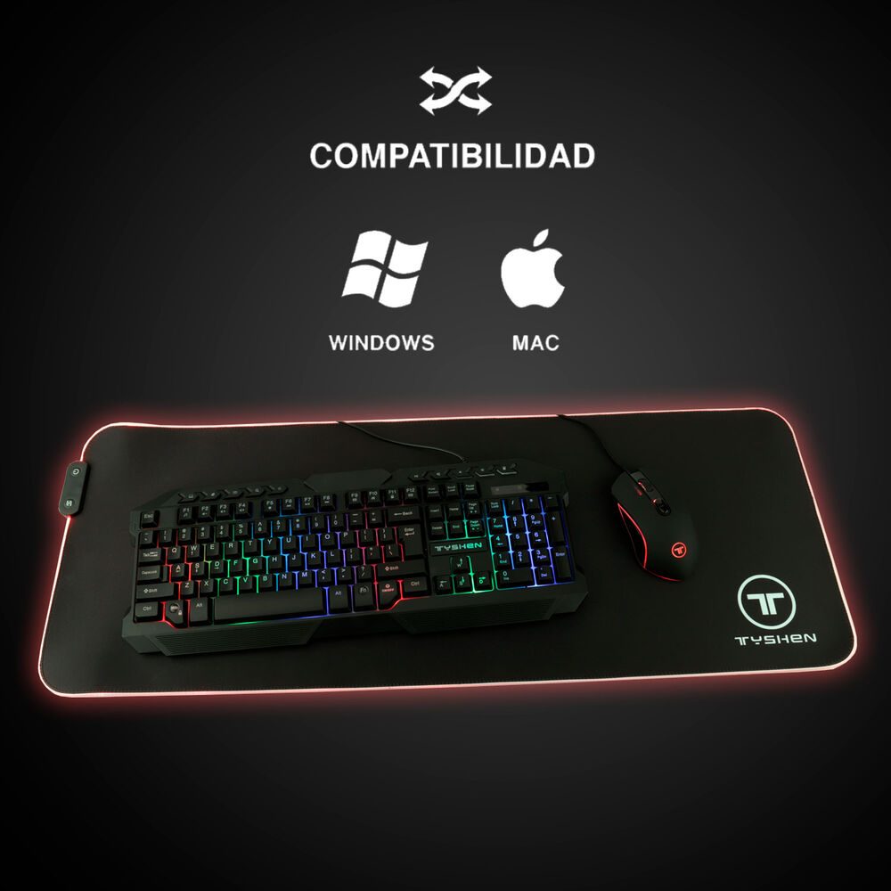 Mouse Pad Gamer Luces Led Rgb Negro image number 5.0