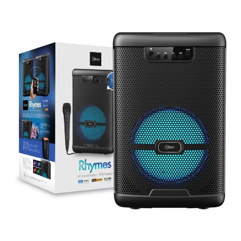 Parlante Karaoke Bluetooth 2000w Tws Negro Rhymes 9100 image number 3.0