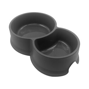 Comedero Bebedero Doble Para Mascota Negro 95ml Cool Pets