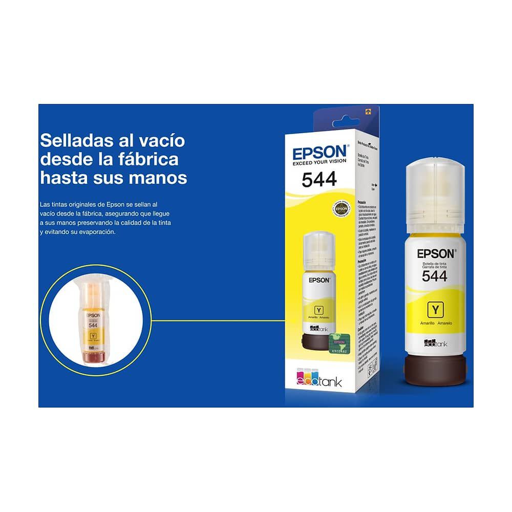 Tinta Botella Epson T544 Color Amarillo De 65ml Original image number 2.0