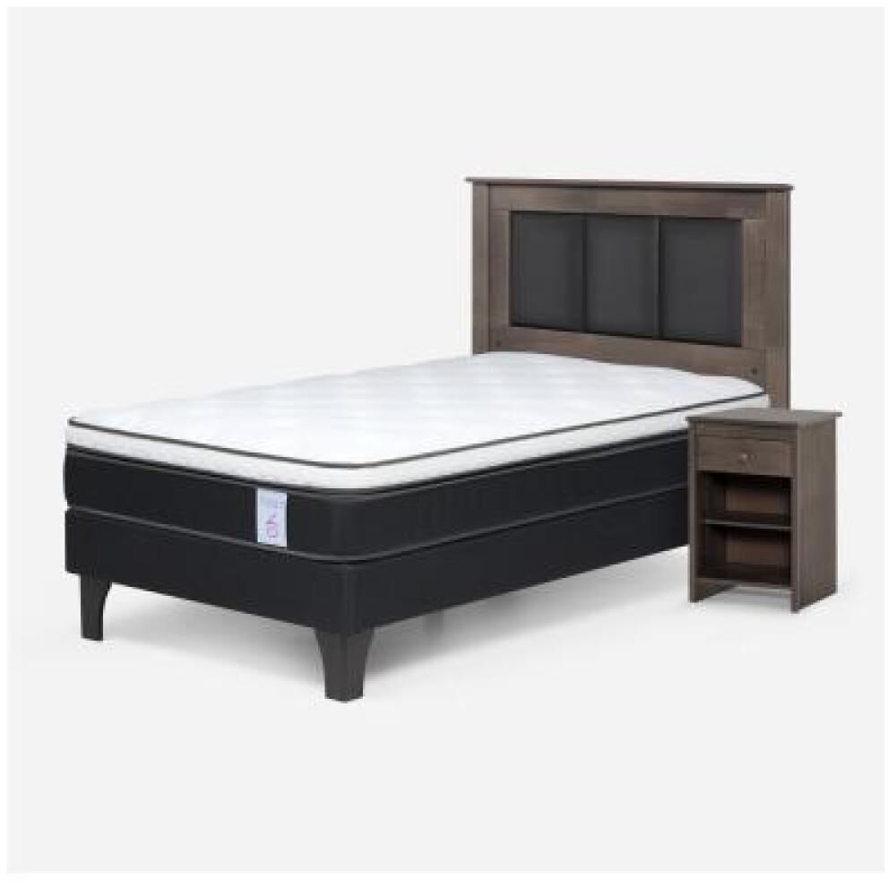Cama Europea Rosen New Style 6 / 1 Plaza / Base Normal + Set De Maderas image number 9.0
