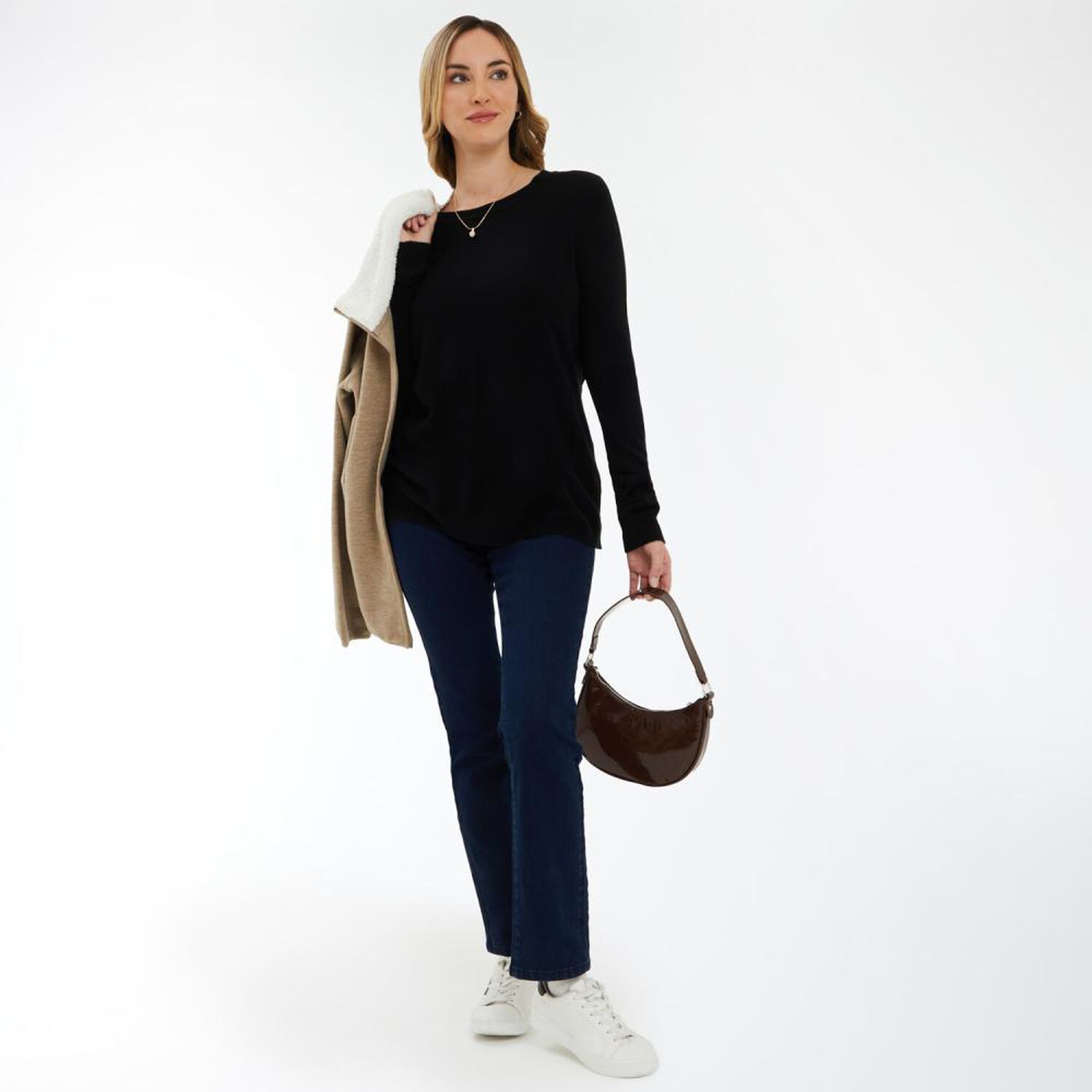 Sweater Cachemir Manga Larga Cuello Redondo Mujer Geeps image number 1.0