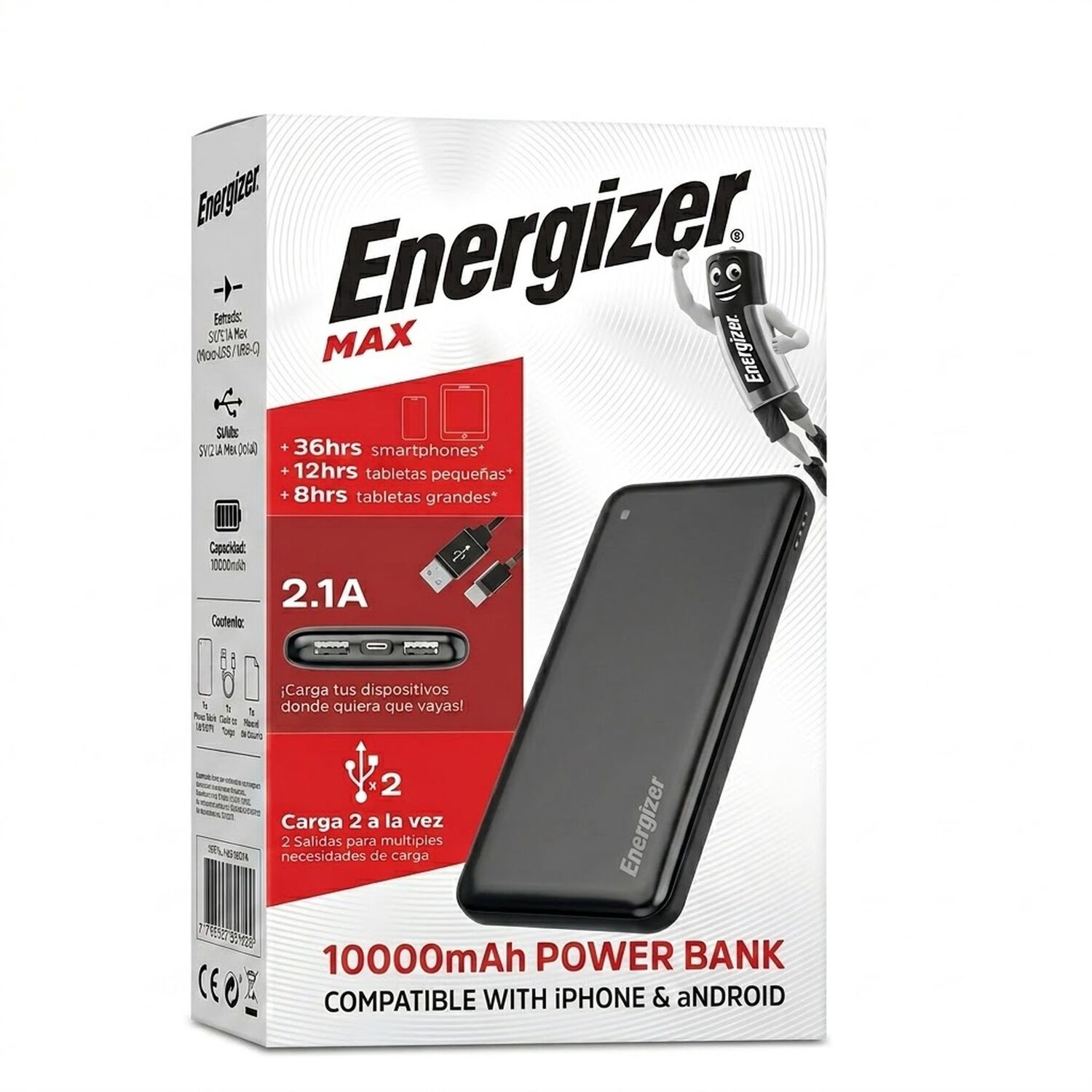 Powerbank Energizer Multipuertos 10000 Mah Black image number 4.0