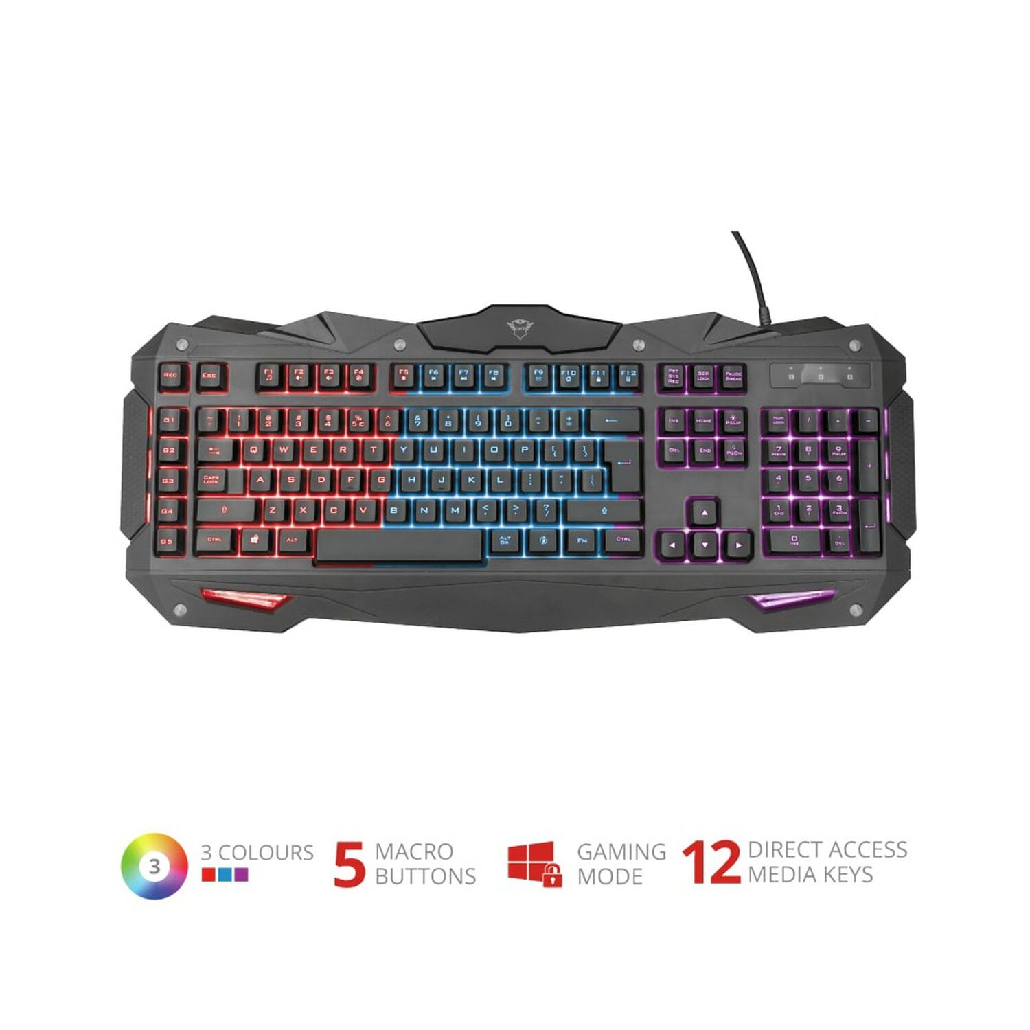 Teclado Gamer Trust Gxt 840 Myra Anti-ghosting Multiplataformas image number 6.0