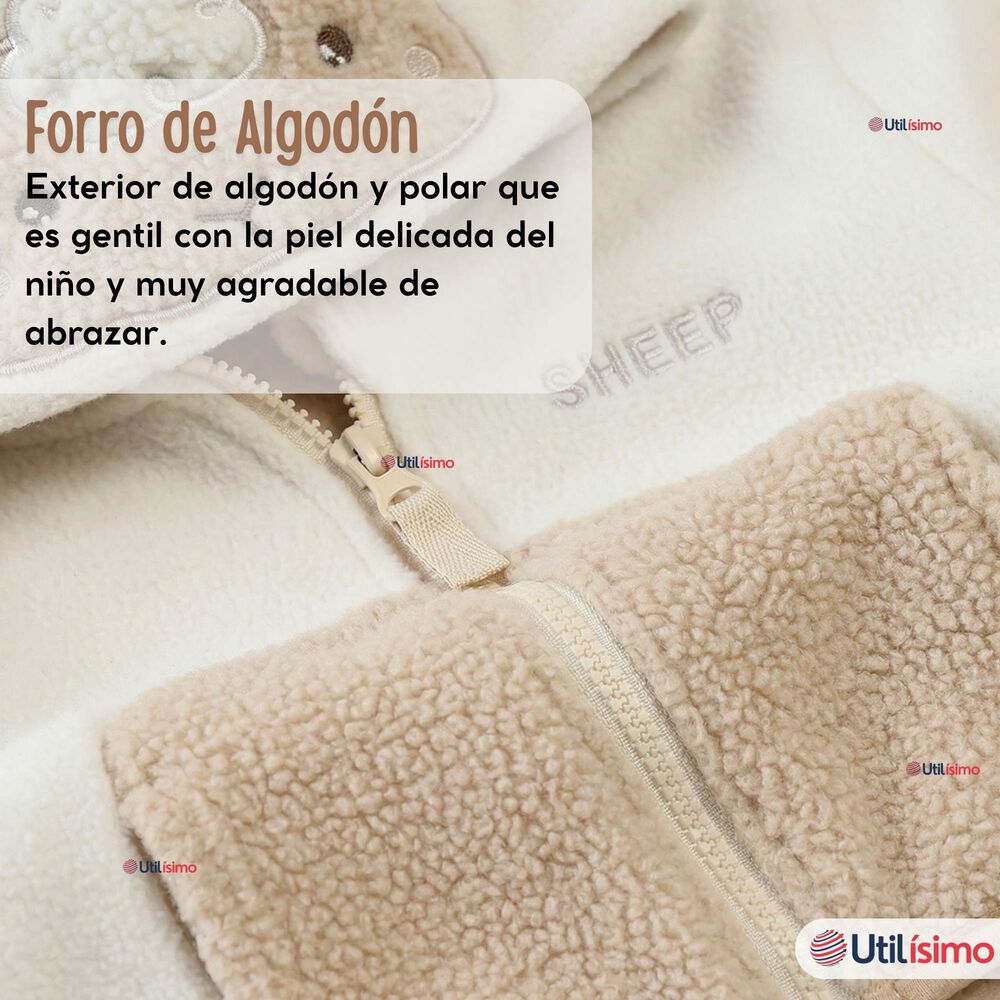 Poler&oacute;n Polar Con Capucha Invierno Beb&eacute; Ni&ntilde;a Fluffy Sheep image number 6.0