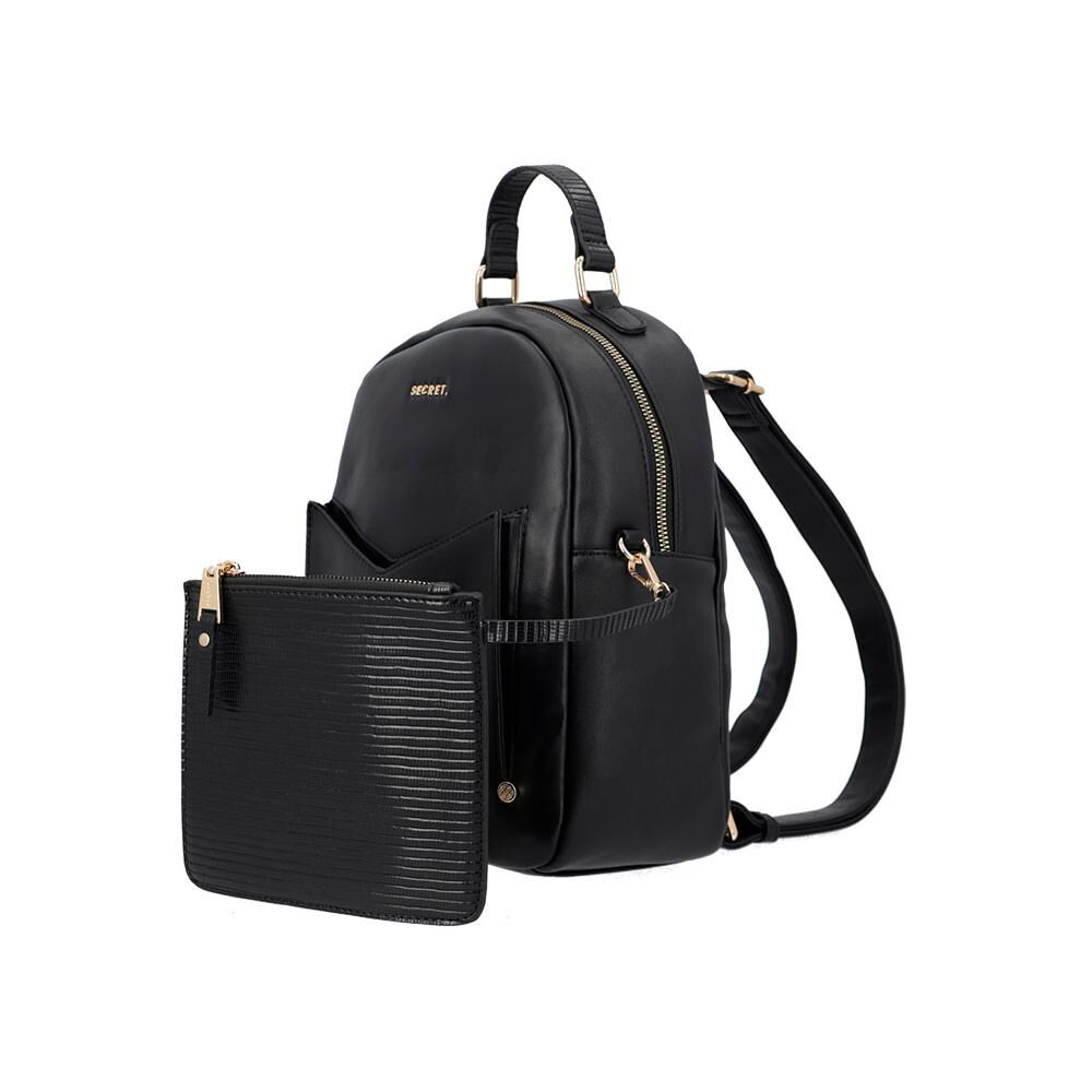 Mochila Mujer Secret Grecia Negro image number 8.0