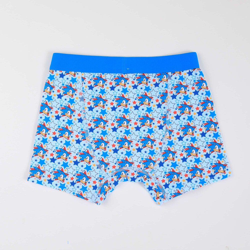 Tripack B&oacute;xer Ni&ntilde;o Full Print Azul Sonic image number 6.0