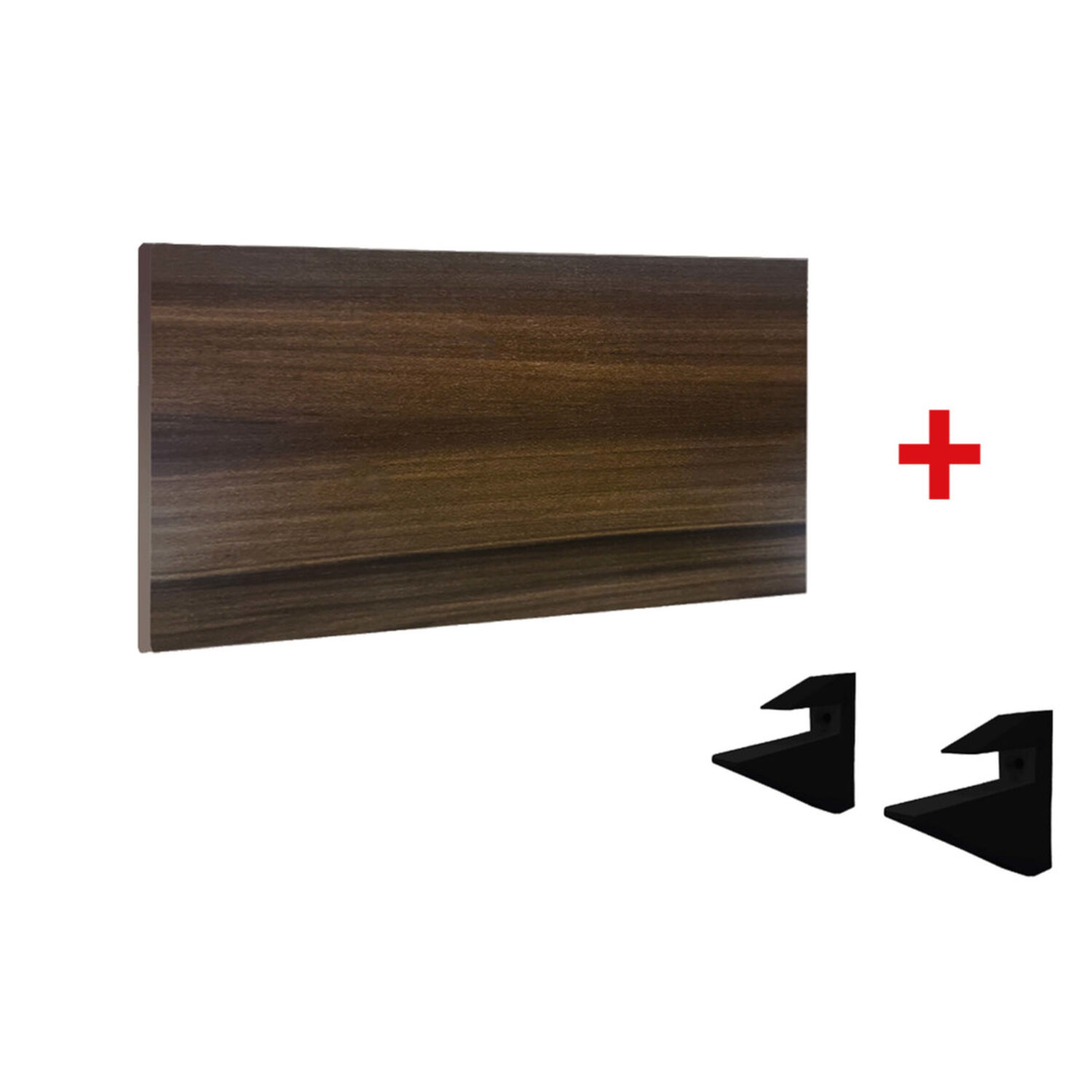 Repisa Flotante 90x25cm Mdp + 2 Soportes Caf&eacute; - Kpc90x25x1,5uv Brasforma image number 1.0
