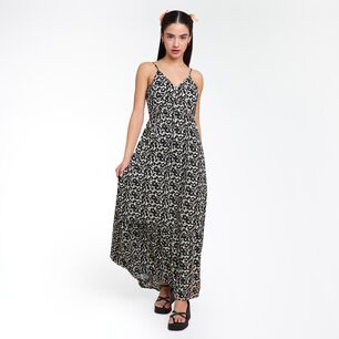 Vestido Largo Estampado Sin Mangas Cuello V Mujer Freedom