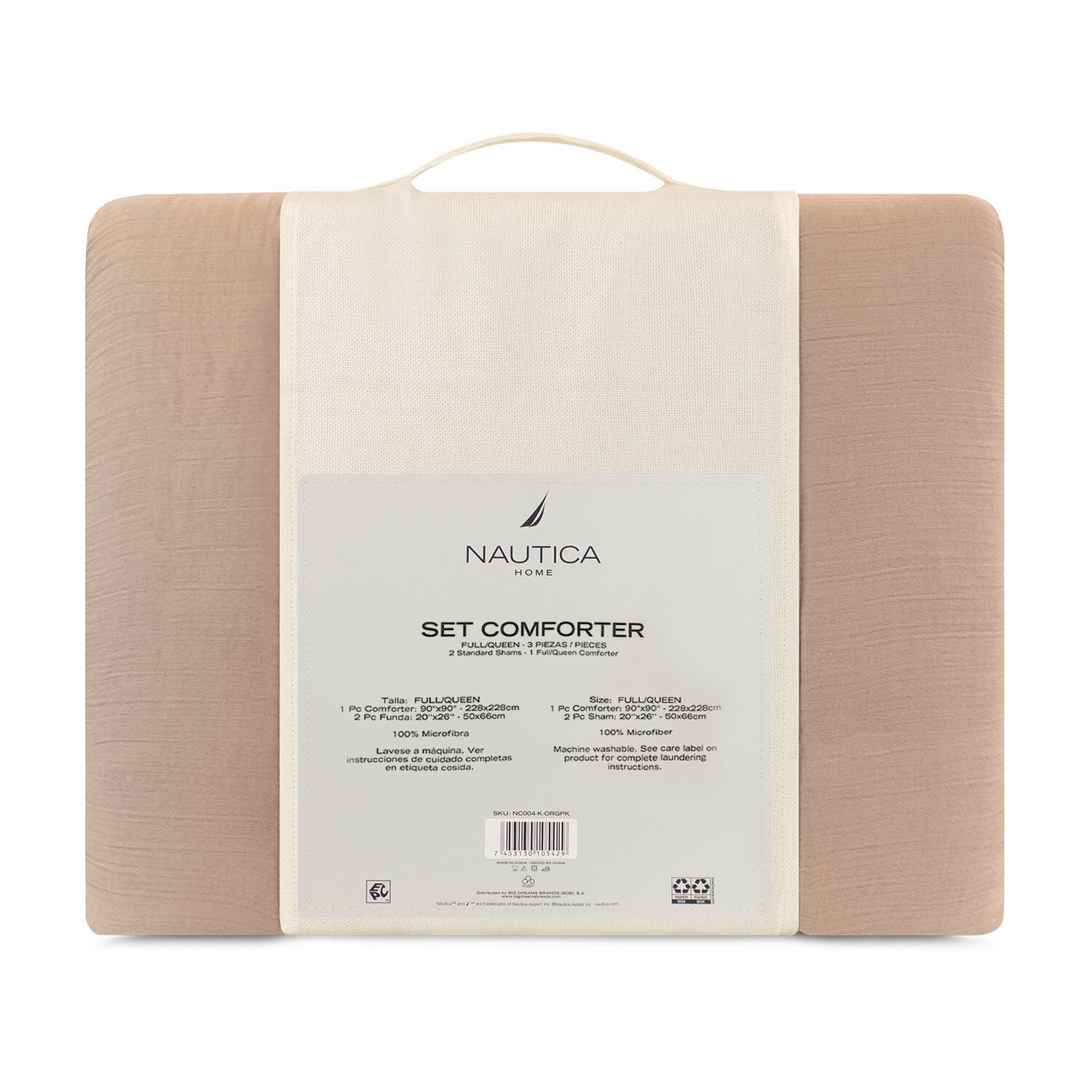 Cubrecama Queen Nautica Home Reversible + Fundas image number 2.0