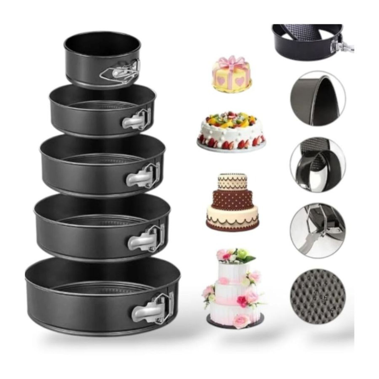 Set 6 Moldes Desmontables Reposter&iacute;a Tortas image number 4.0