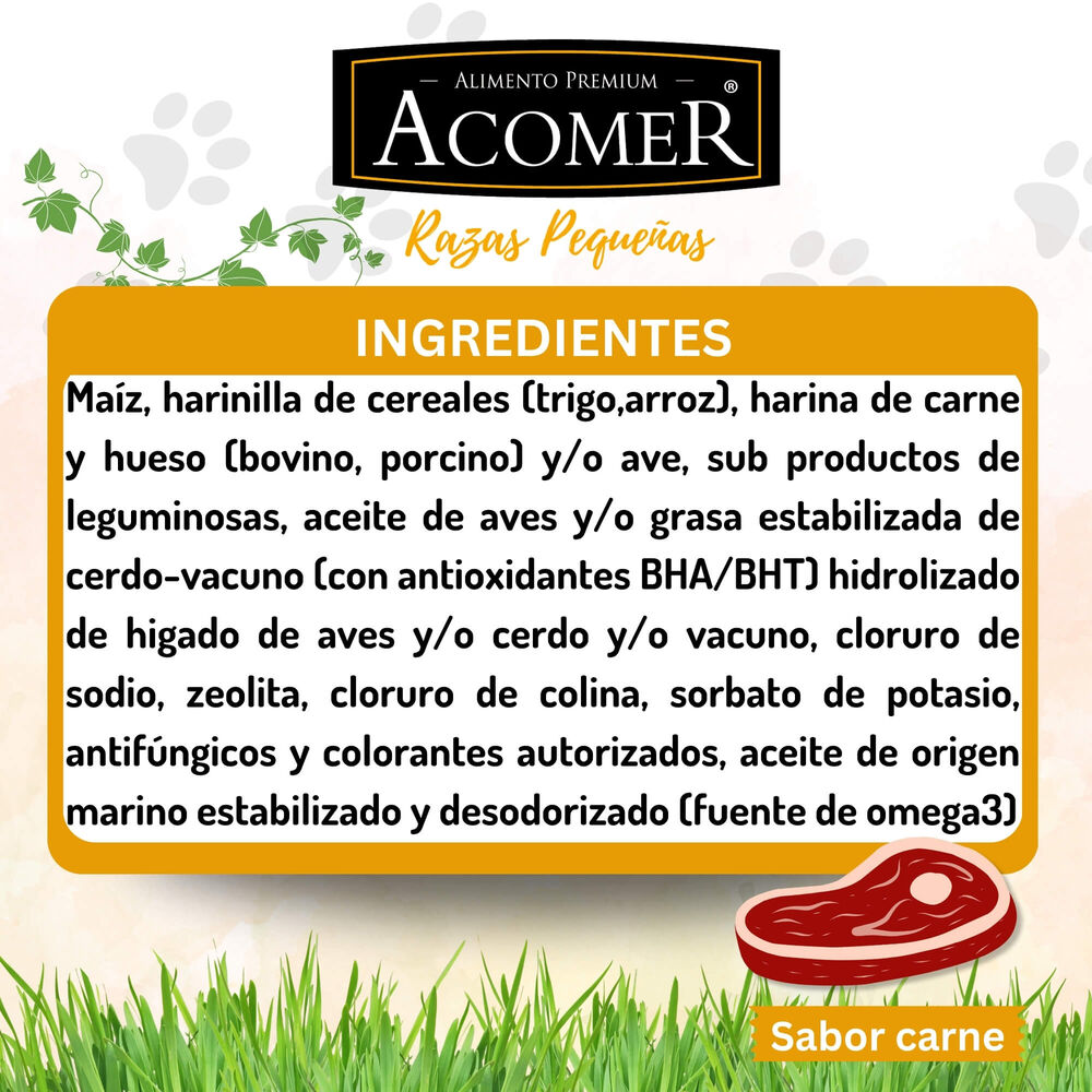 Alimento Para Perro Adulto Raza Peque&ntilde;a Acomer 10kg image number 3.0