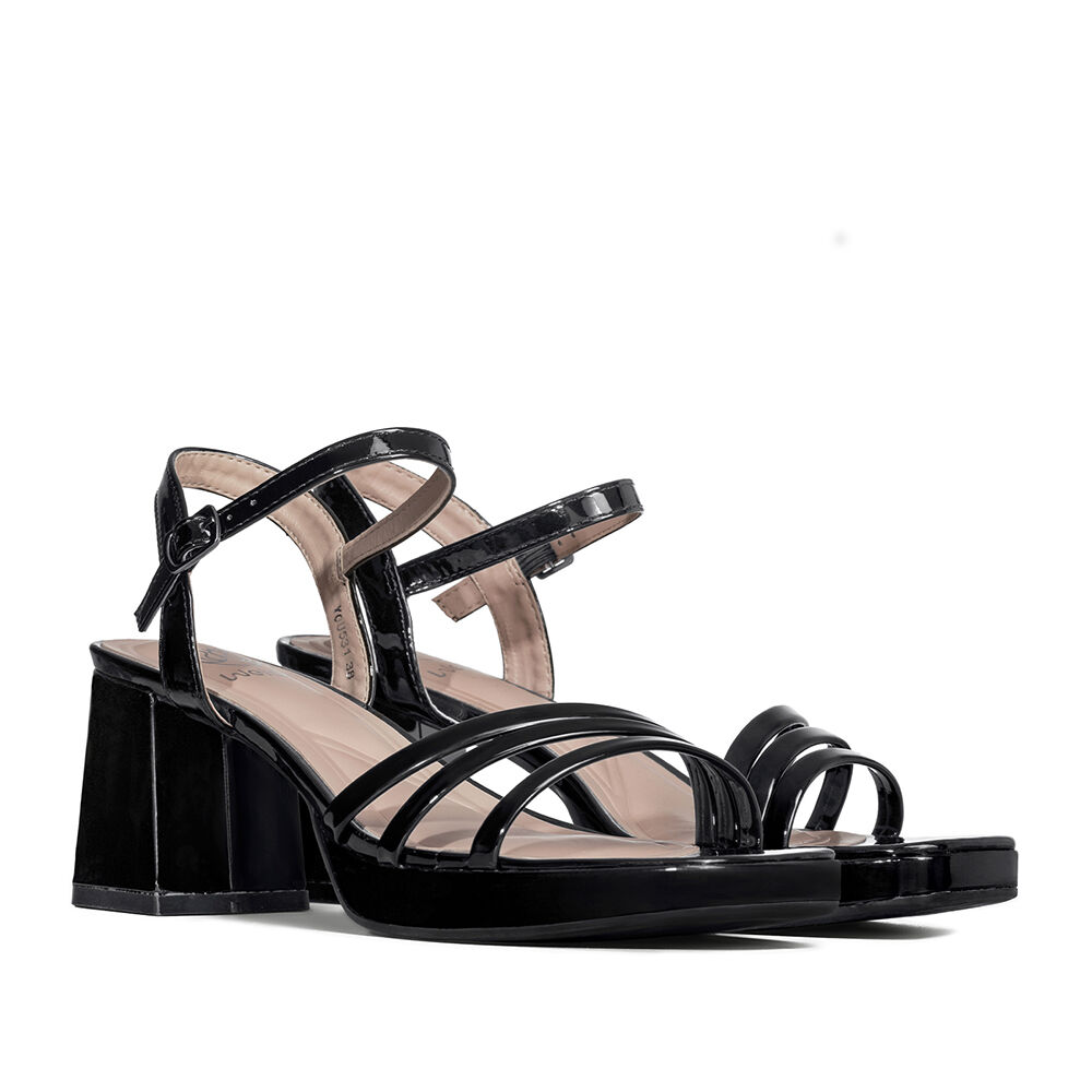 Sandaliataco Grueso Simil Charol Mujer Weide You531 image number 5.0