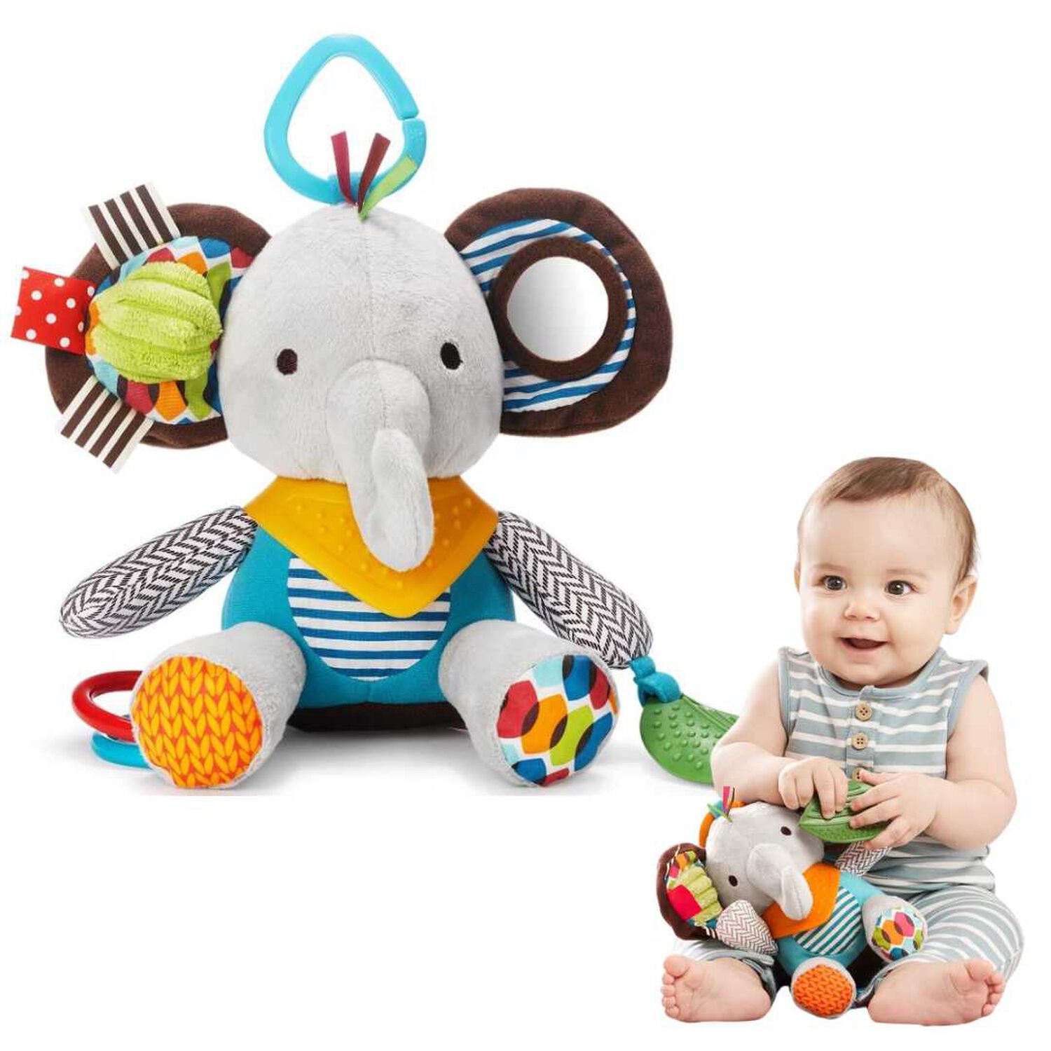 Sonajero Mordedor Elefante Peluche Sensorial image number 0.0